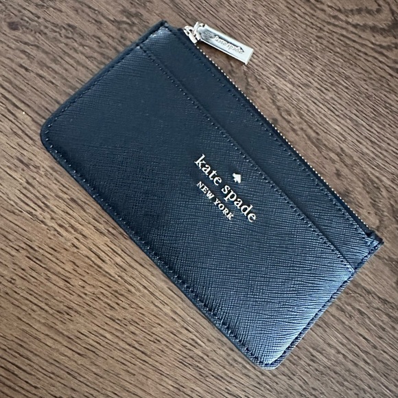 kate spade Handbags - New! NWT! Kate Spade ♠️ large long top zip card case soffiano leather Black
